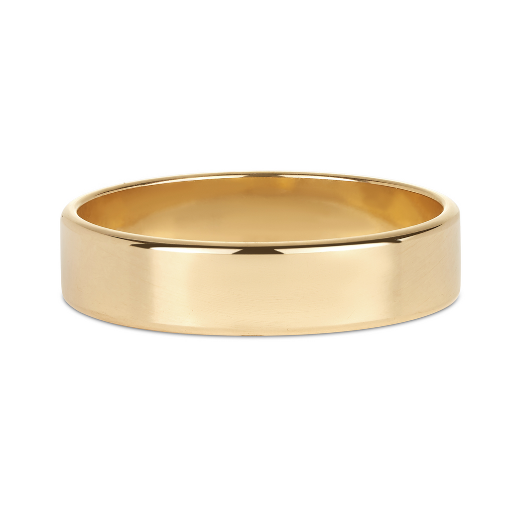 9ct yellow gold flat profile modern wedding band unisex wedding ring. Sunshine Coast wedding bands Sunshine coast jewellery 