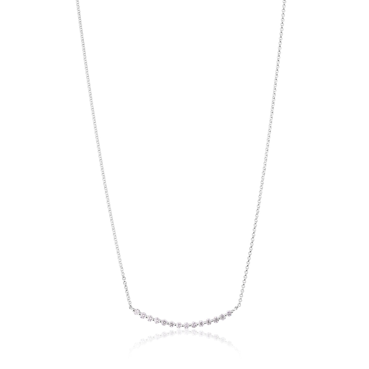 Curved Bar Diamond Necklace — Bridal Jewellery – Morgan & Co Store