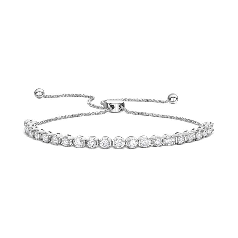 14ct white gold adjustable half tennis bracelet with total 1.4ct cultured diamonds. This beautiful diamond bracelet is from Sunshine Coast Jewellers, Morgan & Co, who create beautiful custom jewellery in Budeirm  