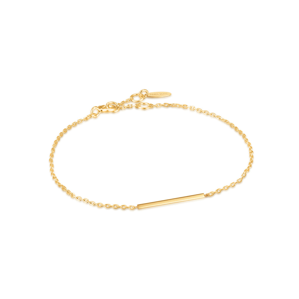 14ct yellow gold petite chain bracelet with solid bar. Sunshine Coast Jewellery Store - Morgan & Co