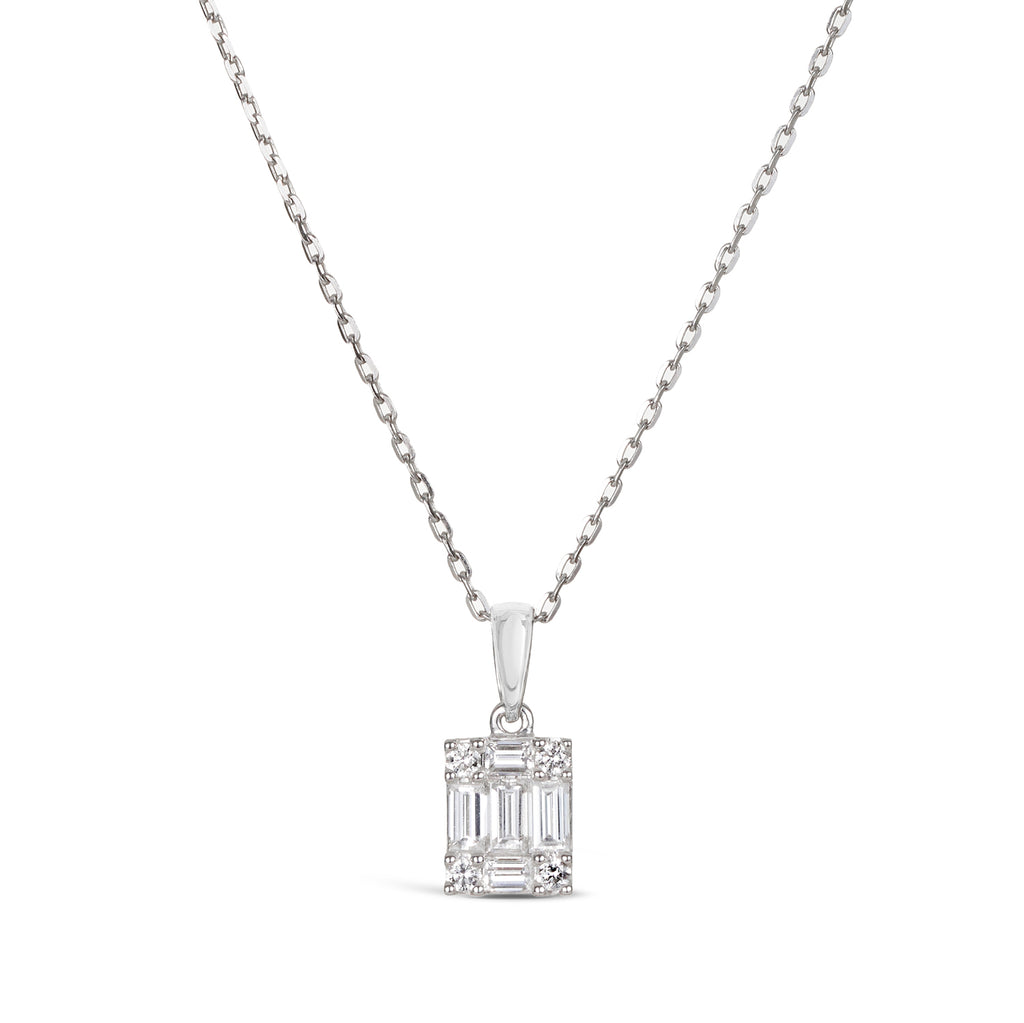 white gold necklace and diamond pendant natural diamonds sunshine coast jewellery